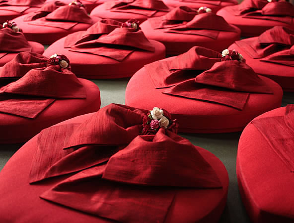 Fortnum & Mason Valentine's Day Vintage Silk Bow Heart Chocolate Boxes