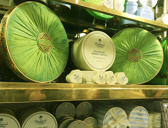 Harrods Chocolate Hall Charbonnel et Walker Sea Salt Caramel Luxury Shot Silk Chocolate Box Display
