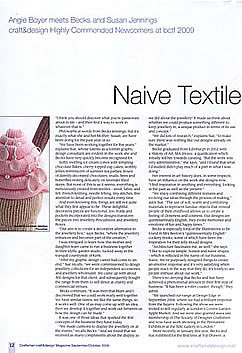 The Craftsman craft&design Magazine Feature Article