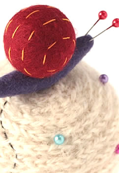 Liberty of London Snail French Knitted Pincushion Liberty of London Snail French Knitted Pincushion