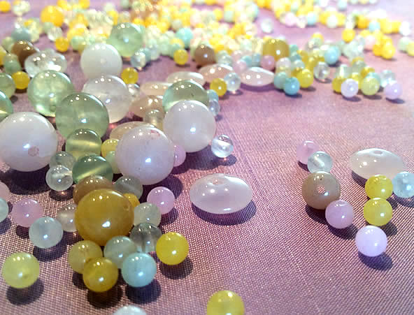 Colourful Cabochon Semi-Precious Stone Beads