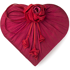 Charbonnel et Walker Valentine's Luxury Dupion Silk Heart Chocolate Box