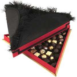 Fortnum & Mason Christmas Lord Mayor's Show Tricorn Hat Silk Chocolate Box