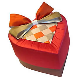 The Chocolate Libertine Valentine's Heart-Shaped Silk Chocolate Box